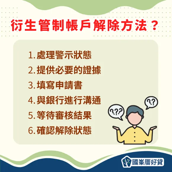 衍生管制帳戶解除方法？