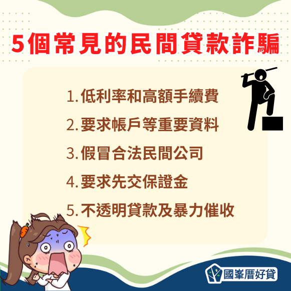 5個常見的民間貸款詐騙